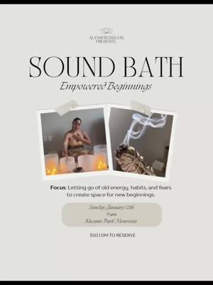 Sound bath Sunday, Jan 12th 9AM in Monrovia, Ca! $50 dm to reserve.  If you’ve been needing to regulate your nervous system this is the event for you. Release what no longer is serving you and let’s welcome new opportunities together.  #soundbathmeditation #meditation #soundhealer #nervoussystemregulation 