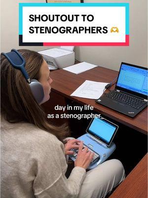 Shoutout to stenographers for doing the most impressive work we don’t understand but deeply respect 🤝 (Via @A L L E G R A) #stenographer #courtreporter #stenography #womeninbusiness #courtroom #shorthand 