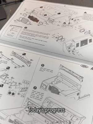 Been pecking my way through the body, think I have almost everything painted, just waiting on some tamiya paints monday for the interior🤘 @boom_racing #brx02 #rccars #customrc #landrover #series88 #scalerc #tinytrucks 
