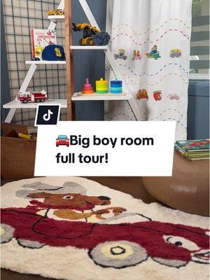 The big boy room final reveal!  #gifted🚗 @nestigbaby for the win on all things Richard Scarry for my busy busy boy 🚙 To shop this room, click the link my bio! #nestigpartner #nestigworld #kidsroommakeover #diyhomedecor #homeinspo