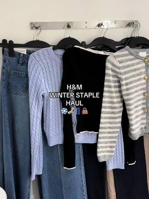 Winter staples from @H&M! Linking on my LTK! Loving all of the jeans and sweaters. 🤍 #WinterFashion #NeutralOutfits #ChicAndAffordable #ElegantStyle #WinterWardrobe #OOTD #AffordableFashion #ClassicStyle #WinterHaul #CozyAndChic #ColdWeatherFashion #NeutralTones #WinterEssentials #CapsuleWardrobe #StyleInspo #FashionTikTok #ShopWithMe #TrendyLooks