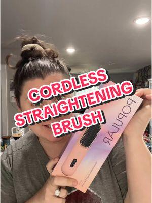 Not my cupof tea but maybe this portable straightening comb will be someone else’s. #fyp #foryou #portablestraightner #cordlessstraightener #TikTokShop 