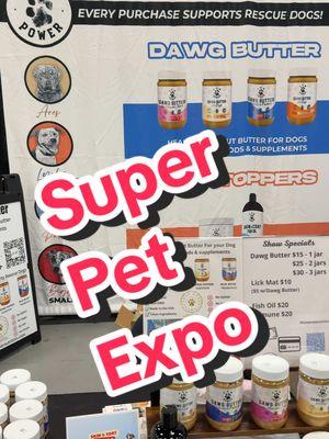 We are all set up at the NJ Super Pet Expo #expo #SmallBusiness #dog #dogtreats #dognutrition #dawgbutter #pawpower 