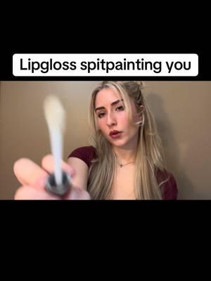 ❤️#slurp #asmr #mouthsounds #licking #spit #spitpainting #tingles #relaxing #makeup #lipgloss 