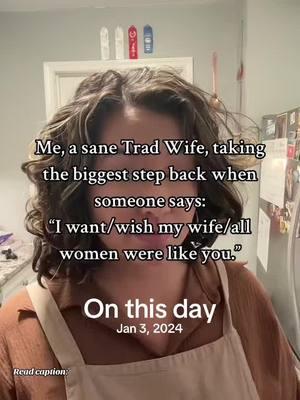 #onthisday maaaaaan this is one of my MOST VIEWED VIDEOS EVER from last year! Here’s the original caption: Listen. If you’ve been following me for a while you’d know where I stand within the Trad Wife community. One of my pinned videos I go into LENGTHY detail. But in lieu of a recent article of a woman sharing her story about how she’s getting a divorce because her husband became infatuated with a content creator and started having an affair with other women, I have to say, that kind of behavior from men is NOT WELCOME HERE. I identify as a trad wife in that I PERSONALLY find joy and fulfillment in my traditionally gendered role within the home. There is NOTHING wrong with that. What IS wrong is insisting that ALL women will find fulfillment in this role, and that is not the case! I am here to uplift ladies who are ALREADY like myself, I am not here to say everyone MUST live this way, because that’s not realistic. I am here to teach. I am here to inspire. And I am here to be a safe haven in our chaotic world. So if you are a GUY who is in want of a “trad wife” please ask yourself: why? Are you the type of man someone would want to take care of? What are your goals? Do you view marriage as a team with and agreed upon structure or as just a hierarchy of authority? And lastly and MOST importantly, the women currently in your life and the ones who have left… what are their thoughts of you? - Their answers will be the most telling and you may need humility and meekness to learn from their answers. • • • #s#sahmh#homemakerh#homemakerlifes#sahmt#tradwifes#sahwt#traditionalhousewifen#nahnotroundherepartner#notroundherepartnerq#quietm#momhusbandandwife