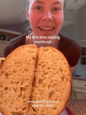 Lady Whistledough aka Penelope did not disappoint me! I’m proud of my 1st sourdough! #sourdough #sourdoughbread #sourdoughcommunity #breadmaking #sourdoughbreadbaking 