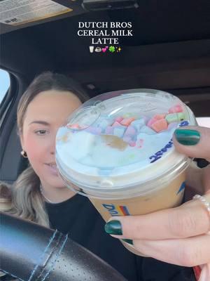 It’s so cute 🤭🍀✨🩷☕️🥛 #dutchbros #cerealmilk #cerealmilklatte #icedcoffee #coffeetok #drinktok #tastetest @Dutch Bros Coffee 