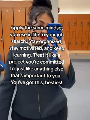 When it comes to job searching, think of it the same way you approach other big goals in life. If you’re disciplined and organized in school, in relationships, or in personal projects, you can apply that same focus to your career search. For example, staying on top of deadlines, keeping track of applications, and following up with employers are all habits that will help you succeed. The key is to treat your job search like an ongoing project you’re committed to—just like any personal or academic goals. Stay motivated, keep learning, and don’t get discouraged if things don’t happen right away. Building a career takes time, just like building any other aspect of your life, and consistency will get you where you want to go. 💼💪 #career #careertiktok #productivity #careertips #careeradvice #interviews #interviewtips #firstjobinterview #jobhunting #jobsearching #jobopportunity #beprepared #newskills #strategies #connections #stayconnected 