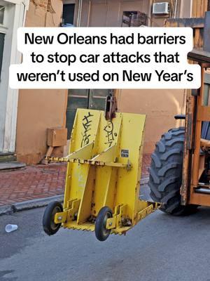 #NewOrleans had state-of-the-art barriers certified by Homeland Security to prevent car attacks. They didn’t use them on New Year’s, while other security bollards for Bourbon Street had been temporarily removed. NBC News’ Laura Strickler explains.