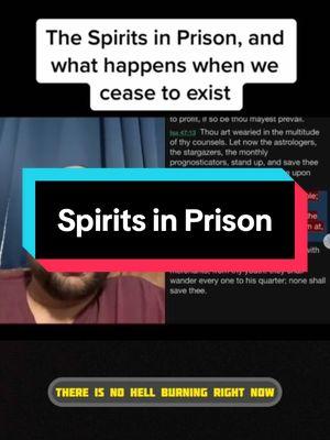 Spirits in prison? . for more proof, check out my book! - The Gospel of Hell. . https://a.co/d/8RUz8m2 . SO many christians these days have a complete misunderstanding of of what hell is all about? Do the lost suffer for all eternity in the fires of unending torment? Or do they suffer for a little while, then perish, never to exist again? Read on to find out.  . . ⬇️ Support! ⬇️ . 📫📫: PO Box 861, Queen City, Tx 75572 📫📫 . 🔥🔥🔥 ⬇️check out my books!⬇️ 🔥🔥🔥 . The Gospel of the Sabbath - https://a.co/d/5a46qJB  . The Gospel of Hell - https://a.co/d/fnWn667  . ➡️ Leave a gift on my videos.  . ➡️ Hit the subscribe button in my profile!  . ➡️ Subscribe on YouTube! youtube.com/@TheAdventTruth : ➡️ support via link in bio: https://www.theadventtruth.com/ . ➡️ Patreon: patreon.com/TheAdventTruth .. **tag, share, & follow!**  . . #Jesus #christian #christiantiktok #bible #biblestudy #bibleprophecy #bibleteacher the idea of an #immortalsoul is a form of #spiritialism and is very #newage #soulsleep #breathoflife #thiefonthecross #outofbodyexperience #23minutesinhell #richmanandlazarus #whathappenswhenwedie #thiefonthecross  #eternalhell #eternalhellfire is a #doctrineofdemons and a #doctrineofdevils #sda #seventhdayadventist #theadventtruth