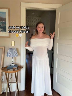 help me pick out a dress for my baby shower!! I’m not sure if any of these are winners?! #babyshower #babyshowerdress #maternityfashion #maternityclothes #maternitystyle #pregnancytiktok #pregnancylife #pregnancyjourney 