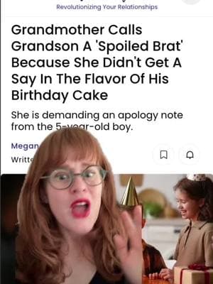 This grandmother really doesn't like chocolate cake, so much so that she called her five-year-old grandson a 'spoiled brat' because that's what he wanted for his birthday #birthdaycake #birthday #grandma #grandson #family #birthdayboy