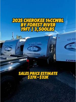 What do we think about a rear entry door on a travel trailer? This is the 2025 Forest River Cherokee Wolf Pup Black Label 14CCWBL that is right around 19ft, 3,500lbs, and will likely sell around $27k-$32k. Find your next RV at over 100 different @bluecompassrv dealerships across the US! Link in my bio or comments below.  • • #rv #rvriktok #rvlife #rvliving #rvrenovation #rvlivingwithpets #rvlifestyle #camper #campervan #camperlife #camping #glamping #campinggear #explore #travel #nomad #vacation #familytravel #fulltimerv #rvliving