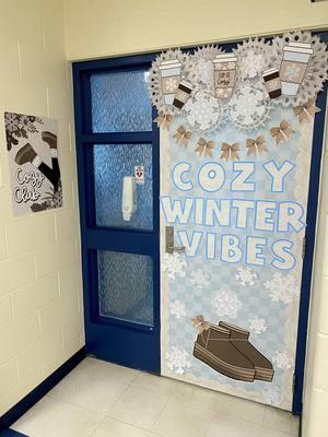 Embrace the cozy winter vibes this month with our charming door decor set! A perfect blend of soft blues and neutral tones to beautifully capture the essence of the season. ❄️🤎 #teachersoftiktok #classroomdoor #classroomdecor #winterclassroomdecor #classroomideas #classroomdecorations 