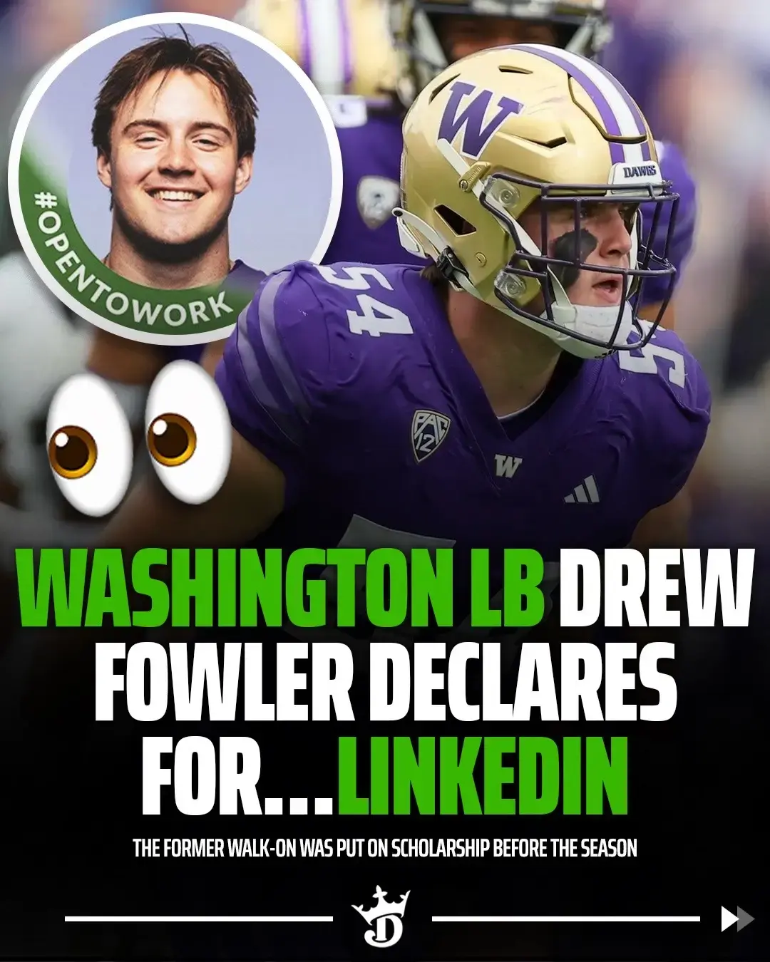 The former walk-on has announced that he will enter the job market after his career at Washington 👏 (via: drewfowler44/X) #football #CollegeFootball #washingtonhuskies #ncaafootball #funny #sports #footballtiktok #sportstiktok 