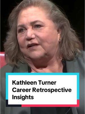 The legendary Kathleen Turner reminds us that no one knows a character better than the actor living in it. 🎭 Don’t miss Kathleen’s Career Retrospective, now on YT! ▶️  #KathleenTurner #Actor #Acting #ActingAdvice 