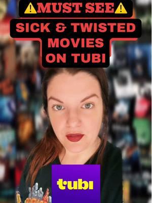 ⚠️SICK & TWISTED MOVIES ON TUBI⚠️ ✅FOLLOW FOR HORROR CONTENT  #tubi #sickandtwisted  #movierecommendations  #spooksandghoulzz #allthingshorror  #bestmoviestowatch  #disturbingmovies  #horror  #horrormovies  #horrorfilms 