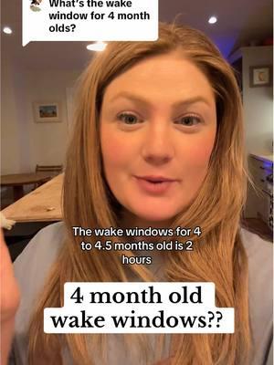 Replying to @Hannah Blackmun 4 to 5 month old wake windows and some extra tips #babysleep #infantsleep #momtok #newmom #sleephelp #sleeptok #babytok #4monthsold  How to sleep train Wake windows  4 month wake windows