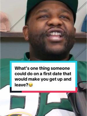 What’s one thing someone could do on a first date that would make you get up and leave?😂 #firstdate #lamornemorris #funny #natejackson 