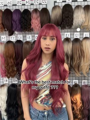 Help me choose… #redhair #brownhair #wig #syntheticwig #ladygrayywigs 