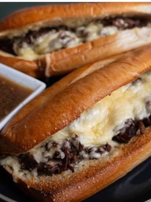 French Dip Subs 4-6lb Chuck Roast 1 Chopped Onion 2 tbsps Worcestershire sauce 2 tbsps minced garlic Sub rolls White American or Swiss cheese slices 3-4 cups beef broth  2 packets aus jus mix Salt pepper garlic seasoning to taste Instantpot  Season chuck roast on both sides with salt pepper and garlic seasoning, sear on all sides and remove Toss in chopped onions, chopped garlic, Worcestershire sauce and beef broth deglazing the bottom of the pot Add aus jus packets and mix before placing beef back in and closing up Pressure cook 2 hours Remove meat and shred before putting back in pot with broth Slice open bread and build your sandwiches, I put mine under the broiler to toast it up and melt the cheese Serve with a cup of the broth for dipping Crockpot Season chuck roast on both sides with salt pepper and garlic seasoning, sear on all sides and remove from pan In same pans cook onions til translucent and add chopped garlic, Worcestershire sauce, 2 aus jus packets and stir letting cook for a few seconds before adding beef broth to deglaze pan Place seared chuck roast in crockpot and pour broth mixture over the top, cover and cook onions low 6-8 hours  Remove beef and shred before returning it to the broth Slice open bread and build your sandwiches, I put mine under the broiler to toast it up and melt the cheese Serve with a cup of the broth for dipping #frenchdips #instantpotrecipes #EasyRecipe #holmescooking 