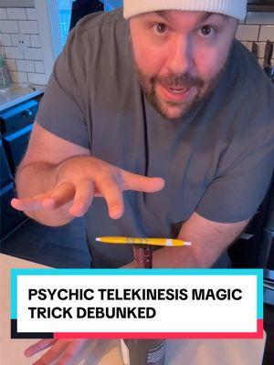 How to do the fake psychic telekinesis magic trick #psychic #telekinesis #exposed #magic 