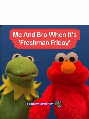 Freshman Friday the good old days #kermitthepuppet #freshman #memes #kermitthefrog #highschool #school #kermit