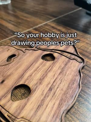 Yes and treasured pieces 💖#petportraits #dogkeychain #woodwork #artistsoftiktok 