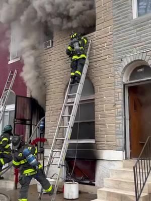 Baltimore working a basement job with extension to the upper floors. 🔥 #BlueCollarFiremen 🎥: @bcfd8x10