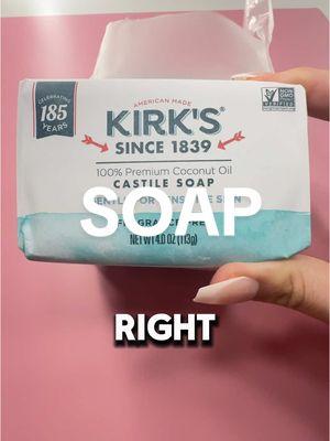 Are you actually using soap? 👀 #soap #beauty #skintok #showertok #germs #flu #sick #CleanTok #momtok #kirkssoap #drbronners #castilesoap #fyp 