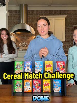 Who do you think is the smartest in this match game? #matchgame #familygamenight #familyfun #partygames #cerealmatch 