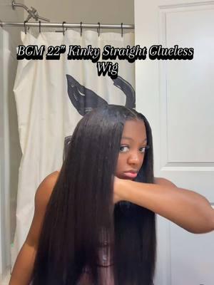 Let’s Straighten My Kinky Straight Wig From @bgmgirlhairofficial #creatorsearchinsights #kinky #wiginstall #blackgirlmagic 