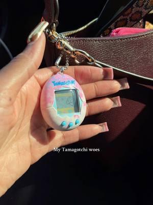 I am in shambles. My baby is gone. Idk how I used to do this. ✨🥲 @Tamagotchi  . #tamagotchi #virtualpet #cutecore #gigapet 