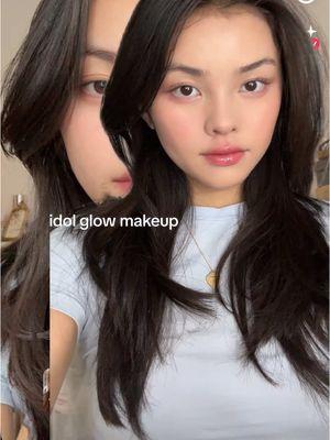 Recreating the idol flow filter makeup #greenscreen #idolglowfilter #makeuptutorial #recreatingmakeup #tiktokfilter #viral #kbeauty 