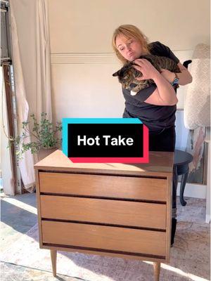 As long as the cat approves 🤘🏻 And relax, it had a laminate top 😆 #furnitureflipper #paintedfurniturelove #furnituremakeover #hottake #painteddresser 