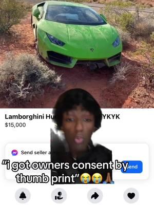 This is a skit tiktok…  #huracan #lamborghini #striker #notitle #facebookmarketplace #stolen #scam #car #cars #losttitle #usedcar #viral #carsontiktok #fyp #saintzabi  