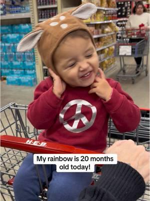 20 months of baby Sausage ❤️ the easiest happiest baby I have ever known. #rainbowbaby #20monthsold #happybaby #momcontent #momof5 #sahm #toddlertok 