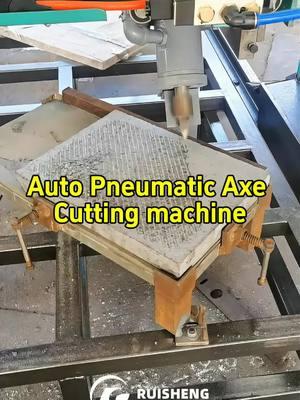 Automatic Pneumatic Axe Cutting Machine, Stone sample testing from Italian customers#stonemachine #stonecuttingmachine 