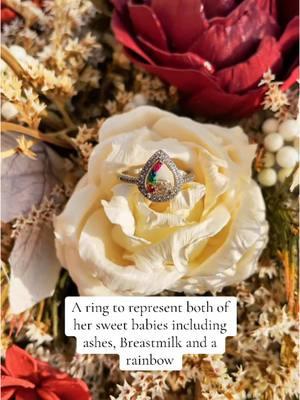 A precious motherhood ring #motherhood #ashes #breastmilk #treeofhopecreations 