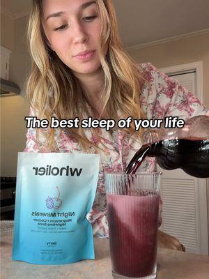 The hack to amazing sleep is my sleepy girl mocktail #mocktail #bettersleep #momtok #magnesium  #LifeHack @wholier 