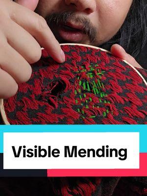 Replying to @mellojoy1 #visiblemending #mending #selfreliance #sewing 