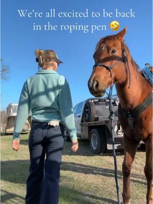 A little dance to celebrate a new year in the arena 🤣 #fyp #foryou #catiewilson #ranchlifestyle #cowgirlmom #raisingcowgirls #cowboywife #womeninag 