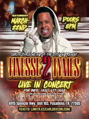 🚨@Finesse2X LIVE🚨  MARCH 22ND  @wintersbarpasadena  📲 FOR INFO TEXT (832) 677-5658 GET YOUR TICKETS NOW!!  L¡NK ¡N B¡O ARTIST HMU FOR SLOTS!!  Competition will be announced soon!!  #finesse2tymes #liveinconcert #livehiphop #ticketmaster #rapshow #hiphopshow #hiphopnation