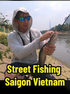 New YouTube travel vlog up on my channel - 🔗 in bio. Street fishing Saigon, Vietnam, for catfish!  🪝 VMC RedLine Series  🎣 Sufix 832 Braid Line (30lb) #rapala #fishtok #fishingtiktoks #catfishing #vietnam #vietnamtravel #riverfishing #angeln #hochiminhcity 