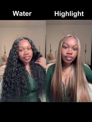 Water wave or highlight?🥰 Which one you prefer?🥳 ✨𝗖𝗵𝗲𝗰𝗸 𝘁𝗵𝗲 𝗯𝗶𝗼 𝗹𝗶𝗻𝗸 𝗼𝗿 𝗖𝗼𝗺𝗺𝗲𝗻𝘁 “𝗹𝗶𝗻𝗸” #uprettyhair #fyp #blackgirlmagic #humanhair #uprettywig #fypシ #highquality #wigstyle #middlepart #gluelesswig #weargowigs #wiginstall #wigreview #hairtransformation #waterwavewig