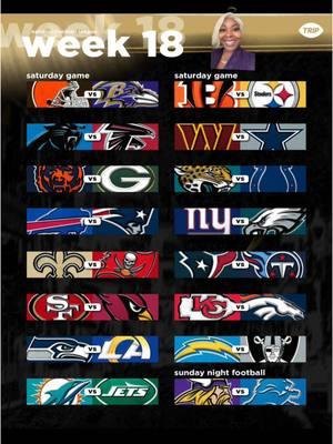 Replying to @Ike  Here’s my Week 18 Picks/Predictions. #nfl #nflweek18 #nflweek18picks #nflpicks #nflweeklypicks #nflweeklypredictions #fyp #violetthevixen #greenscreen 