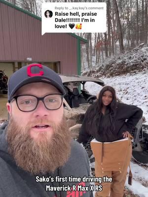 Replying to @_..kay.kay Sako drove the 2025 Can-Am Maverick R Max X RS today. #marriedlife #couples #interracialcouple #westvirginia 