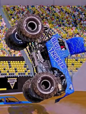 Blue thunder rolls it!  #fail #crash #sendit #monsterjam2024 #save #sent #fyp #monsterjam #monstertruck #trending #beamng #beamngdrive #oldmonstertruck #leafermonstertruck #ford #chevy #dodge #oldford #oldchevy #olddodge #dailymonsters #monsterjam2024 