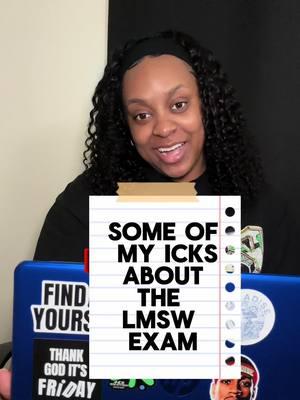 Please enjoy my 5 minute rant that no one asked for about my personal icks with the LMSW exam 😊.  Please feel free to share some of your icks below. #socialwork#lmsw#lmswexam#msw#socialwork#socialworkersoftiktok 