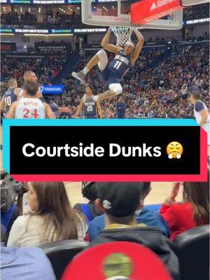 Courtside view of #Pelicans dunks 😤 #NBA #dunk #Courtside #floor #hoopin #Basketball 